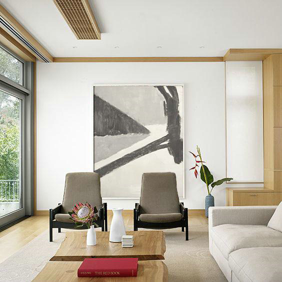 Handmade Extra Large Contemporary Painting,Vertical Palette Knife Contemporary Art,Hand Paint Large Art,White,Grey,Taupe.etc